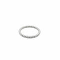 Silver stainless steel bead stacking ring by Glitters, featuring a sleek design and polished finish for versatile wear.