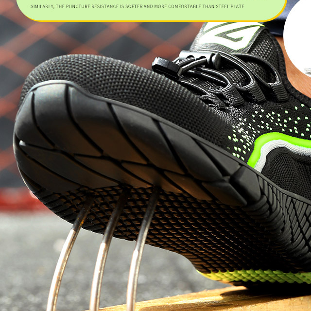 Dealonlinenz steel toe summer work shoes with lightweight design, anti-piercing safety features, suitable for hiking and outdoor work.