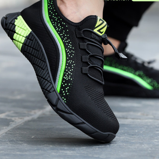 Dealonlinenz steel toe summer work shoes with lightweight design, anti-piercing safety features, ideal for hiking and work.
