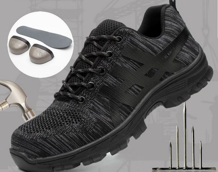 Dealonlinenz steel toe work shoes with lightweight, anti-piercing design, suitable for hiking and work safety.