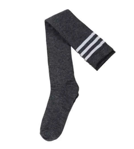 Dark gray white stripes / One size