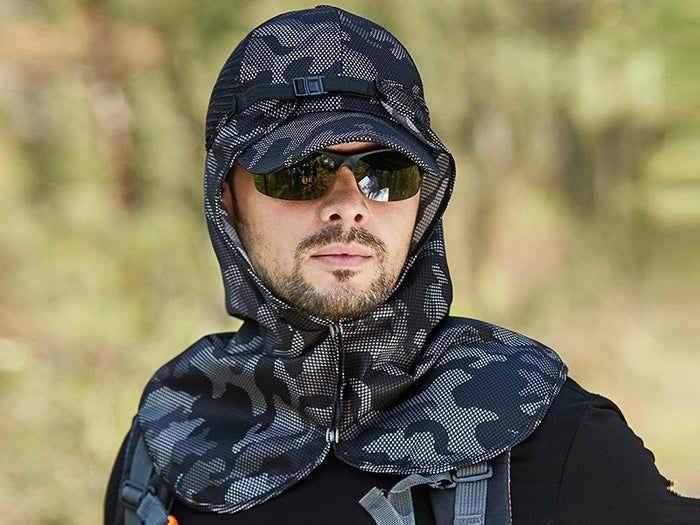 Wide brim sun hat from dealonline.co.nz with UV protection, ideal for outdoor fishing and hiking activities.