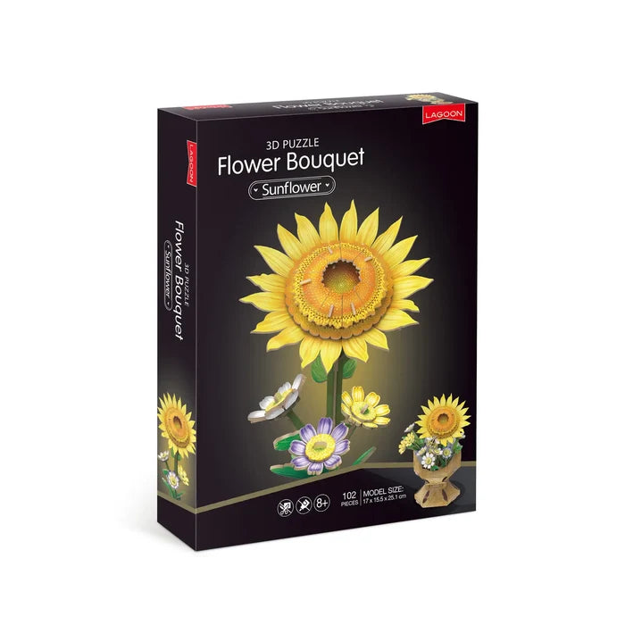 Sunflower Flower Bouquet 3D Puzzle