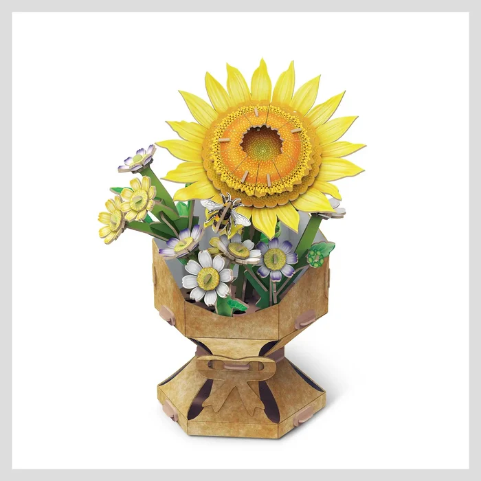 Sunflower Flower Bouquet 3D Puzzle