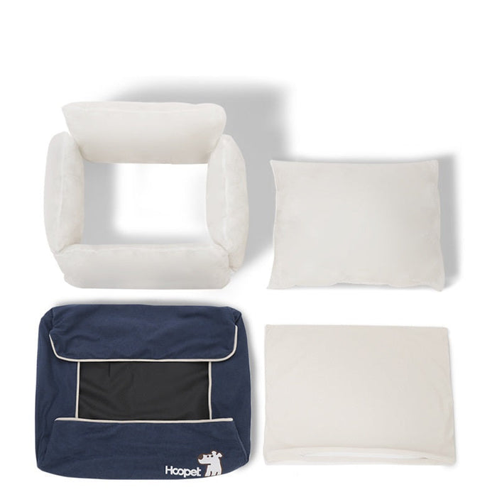 Super large 120cm dealonline.co.nz dog couch with thick, warm cushion and soft fabric, ideal for big dogs' comfort.