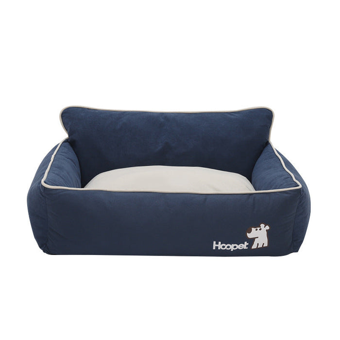 Large 120cm dog couch and warm bed by dealonline.co.nz, featuring thick, plush fabric for cozy comfort.