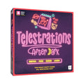 Purple square box with neon pink script and glowing neon-style icons of cherries, lips, and flames.