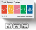 White game box featuring five colorful sound wave squares and icons for age 14+, 2+ players, and 30 minute playtime.