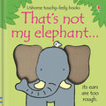Children's book cover featuring a grey cartoon elephant with large textured brown ears and a small white mouse on top.