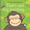 Green book cover with a smiling brown monkey, soft textured ears, a white mouse, and a purple dragonfly.