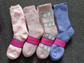 Pair of dealonlinenz women's thick thermal crew socks in assorted colors, size 6-10, designed for warmth and comfort.