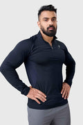 Navy Thrive Pullovers T-shirt by Fuaark Nz featuring a comfortable fit and soft fabric, displayed on a plain background.