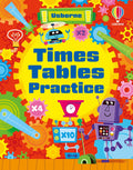 Brightly illustrated book cover featuring robots and colorful interlocking gears on a vibrant yellow and red background.