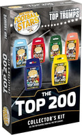 Black box displaying six card packs in blue, red, green, orange, purple, and yellow featuring professional players.