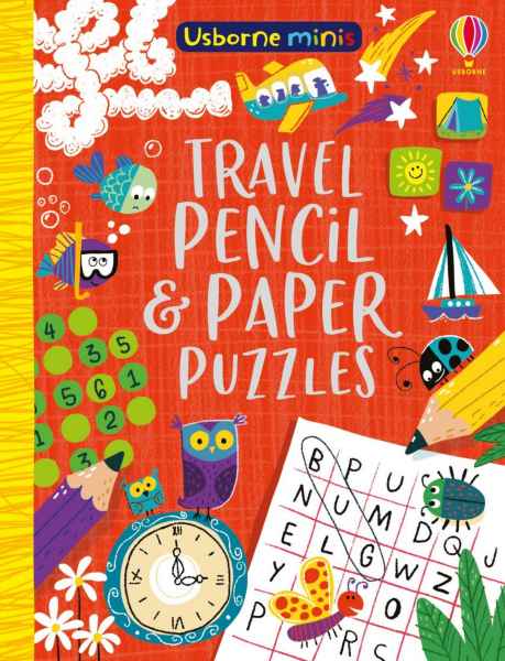 Red children's activity book cover featuring colorful cartoon animals, a plane, and a word search on a grid background.