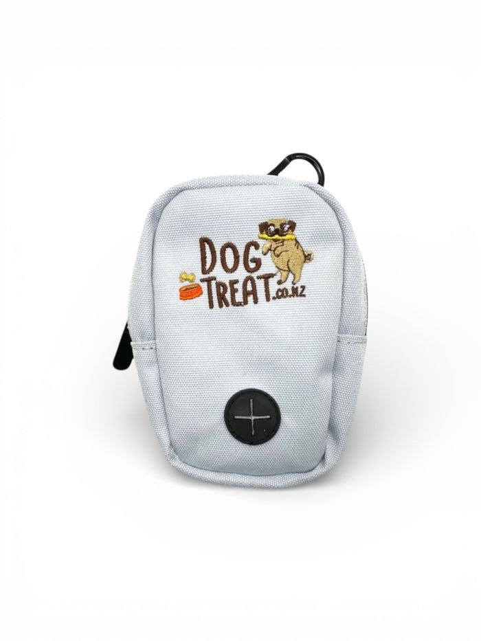 DogTreatNZ treat pouches for storing dog treats, featuring a compact, portable design with secure closure.