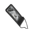Techplus triple sealed waterproof phone bag with IP68 dry pouch, showing clear transparent design and secure sealing features.