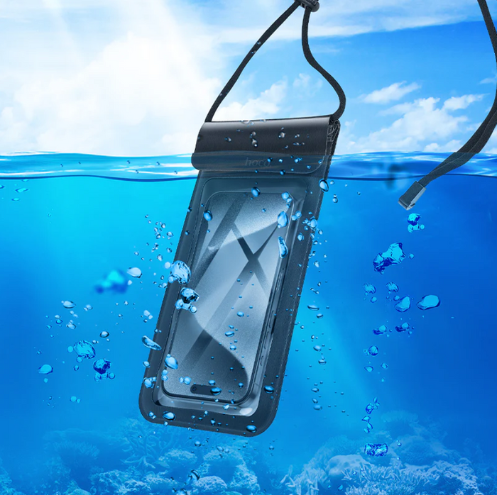 TechPlus waterproof phone bag with triple seal, IP68 dry pouch protecting smartphone from water, dust, and dirt.