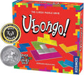Vibrant red game box featuring colorful geometric puzzle pieces, a white stylized title, and award badges on the front.