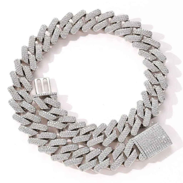 Golden 8-inch Ultimate Iced Hip Hop Chain necklace by Stylish 3Sixty5 with bold, sparkling jewelry design for men.