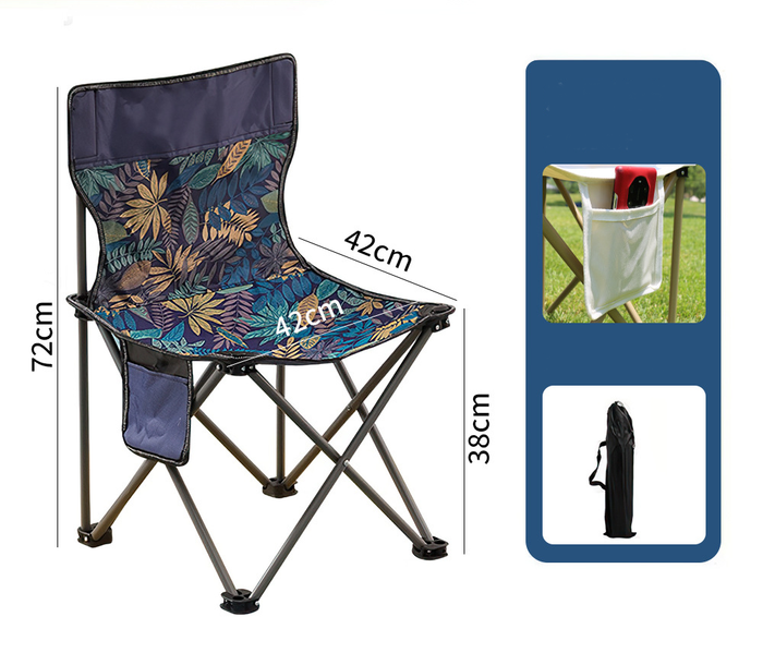 Black ECOTREK ultralight portable folding chair suitable for camping, fishing, and picnics with a compact, foldable design.