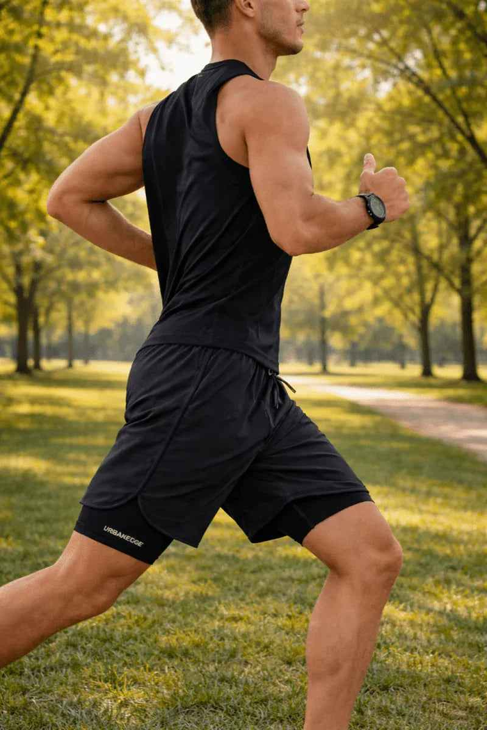 White Stylish 3Sixty5 Urban-Edge Training Shorts, lightweight athletic shorts with a comfortable fit for active wear.