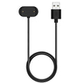 Black USB-A charger for Amazfit GTR3, GTR4, GTS3, GTS4, T-Rex 2, and Cheetah smartwatches, 1 meter cable.