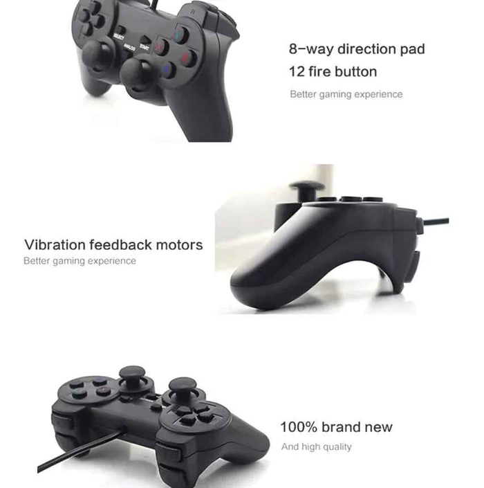 Techplus USB wired gaming controller for PC and laptop, featuring ergonomic design and standard gamepad buttons for Windows gaming.