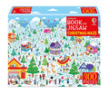 A square puzzle box featuring a colorful winter maze scene with Santa, reindeer, and skiers. 300 pieces.