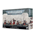 Retail box showing seven painted figures in black and red armor with heavy weapons against a foggy gothic background.