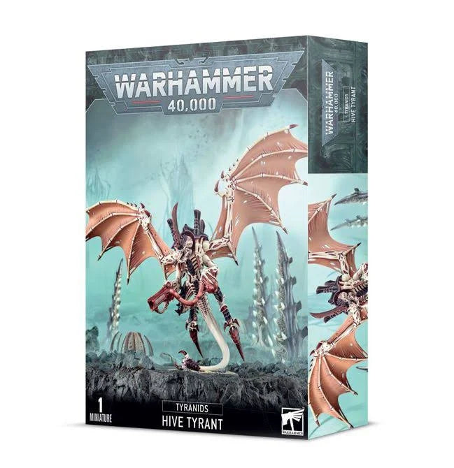 Box art for a winged alien mini with white carapace, red limbs, and large leathery wings against a misty alien landscape.