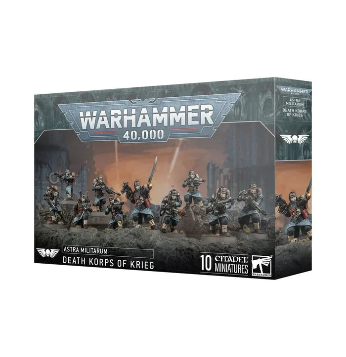 Product box featuring 10 soldiers in gas masks and blue trench coats on a dark, atmospheric battlefield.