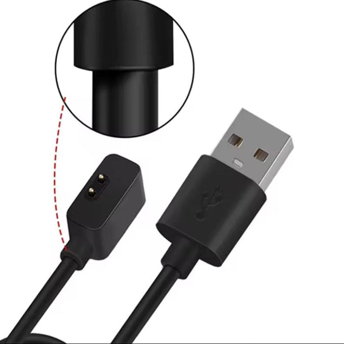Black Xiaomi Redmi Watch charger with USB-C cable for Watch 4, 3, 2, and Lite models, compatible with That Watch Shop chargers.