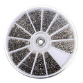 Set of 600 watch, sunglasses, and electronics screws with clear round organizer for watch repair and maintenance tools.