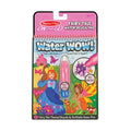 Spiral-bound fairy tale water-reveal pad with a pink pen, featuring colorful art of a princess and fairy.