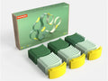 Waytoplay Arches box behind 54 curved pieces in forest green, mint green, and bright yellow.