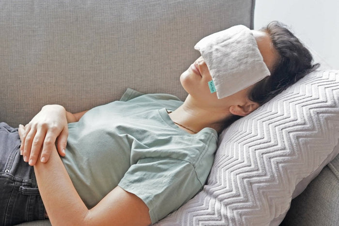 Weighted eye pillow from Do Not Disturb Sleep Company with a soft fabric cover and gentle weight for relaxing comfort.