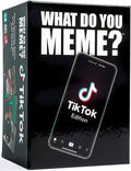 Black box with bold white text and a graphic of a smartphone screen displaying the TikTok logo and app interface.