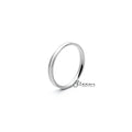 White enamel-filled center stainless steel women's ring by Glitters featuring a sleek, polished band with stylish design details.