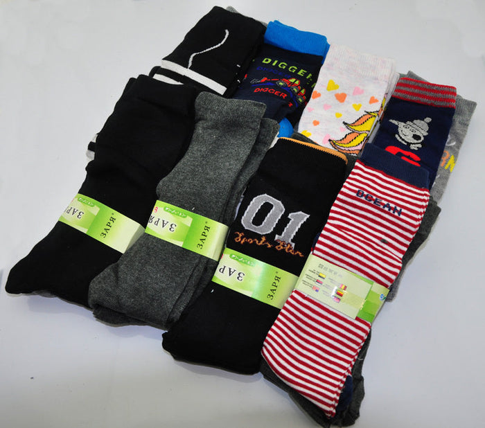 Set of 36 pairs of kids' knee-high socks in assorted colors, size 2-4, from dealonlinenz. Durable, comfortable children’s socks.
