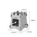 Widesea portable camping wood stove by Mead's Supply & Equipment, foldable outdoor camping and hiking cook stove for outdoor cooking.