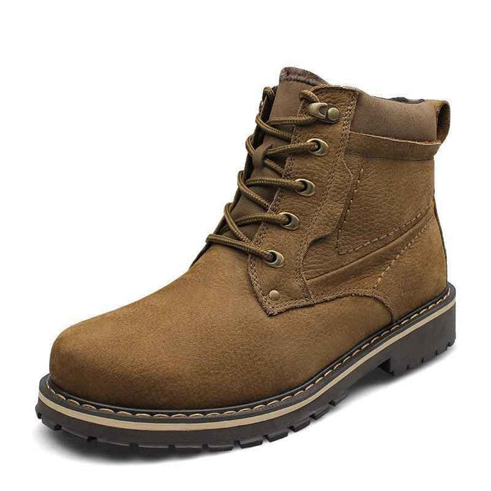 Black Winter Martin Boots by Mead's Supply & Equipment Outfitters, featuring sturdy design suitable for cold weather.
