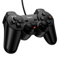 Techplus wired gaming controller for PC with USB connection, featuring ergonomic design and multiple control buttons.