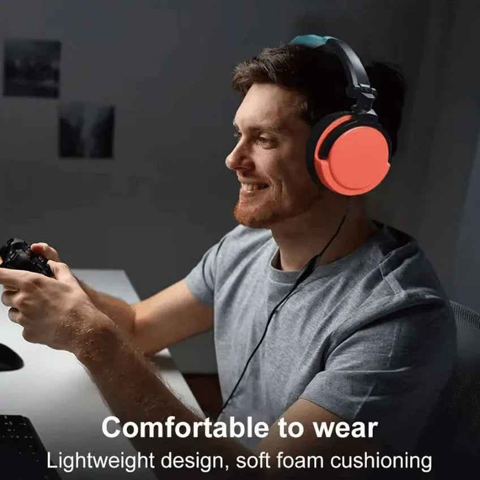 Techplus wired gaming headset with microphone and volume control, featuring comfortable ear cups and adjustable headband.