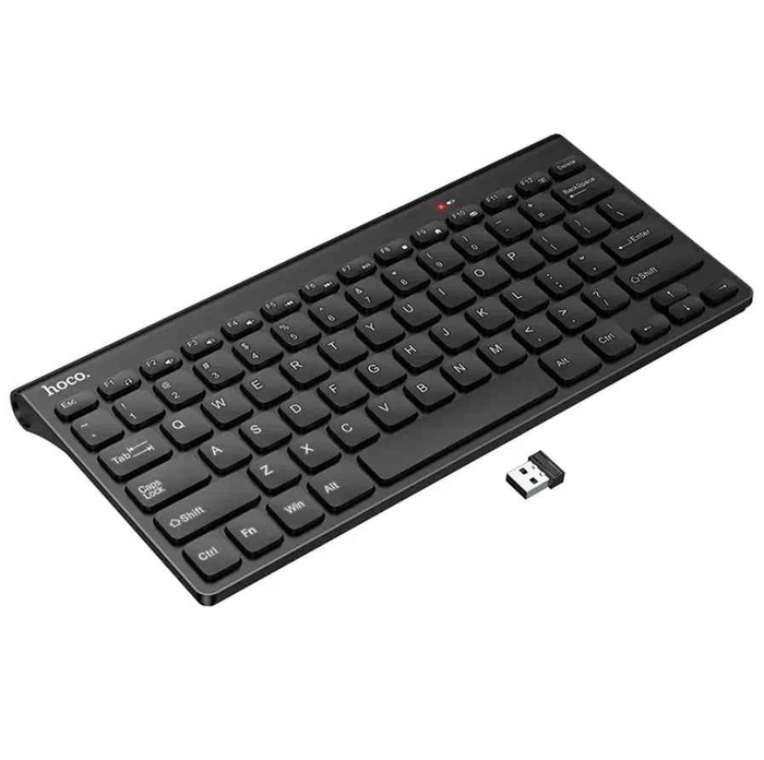 Wireless mini keyboard from TechPlus with USB nano receiver, compact design ideal for portable use and easy connectivity.