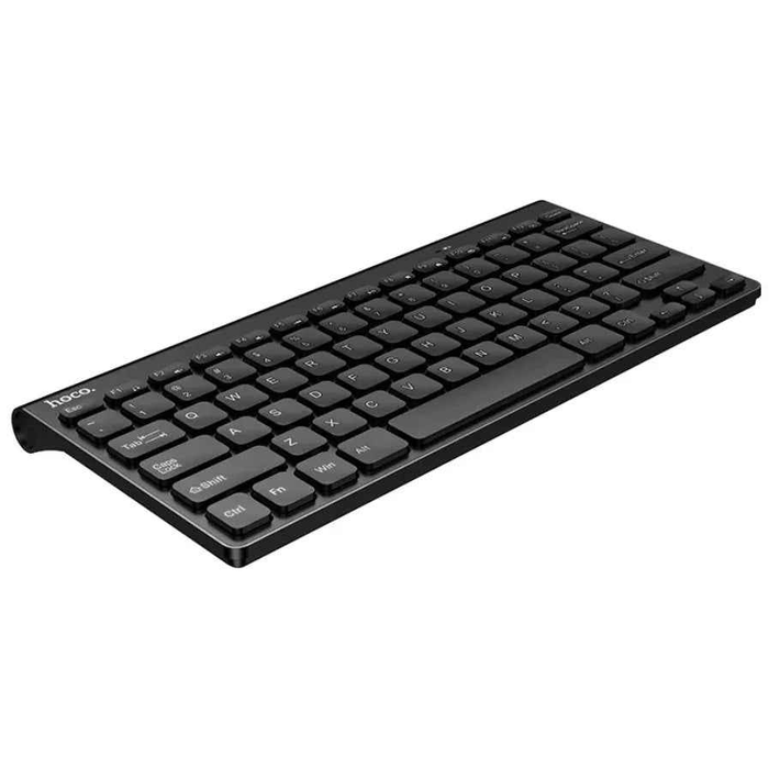 Wireless mini keyboard by TechPlus with USB nano receiver, compact design, and black keys for easy typing.