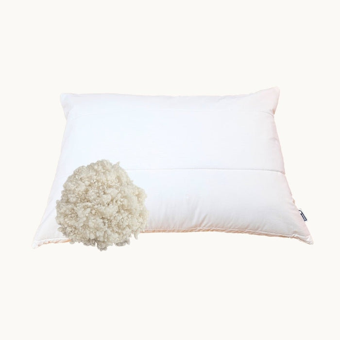 A Wisewool™ Cloud Pillow from Do Not Disturb Sleep Company, showing a soft, plush pillow with cloud-like texture and gentle color.