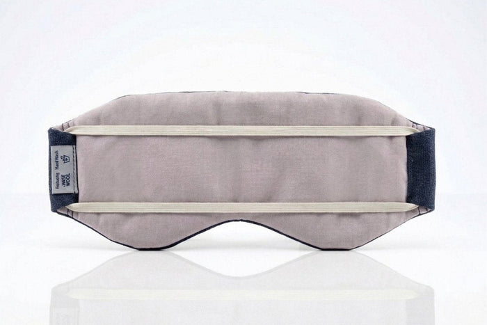 Wisewool™ Sleep Mask by Do Not Disturb Sleep Company in lunar grey, soft fabric with adjustable strap for comfortable sleep.