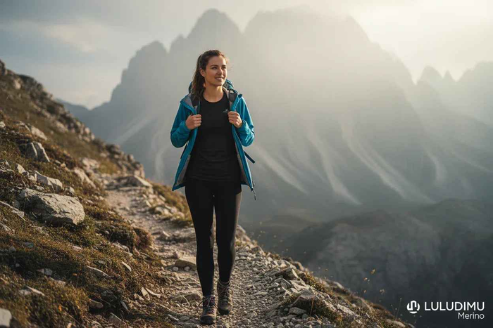 Women's Merino Wool Base Layer Top by Mead's Supply & Equipment, long sleeve, 180gsm, 17.5 micron, ideal for activewear.