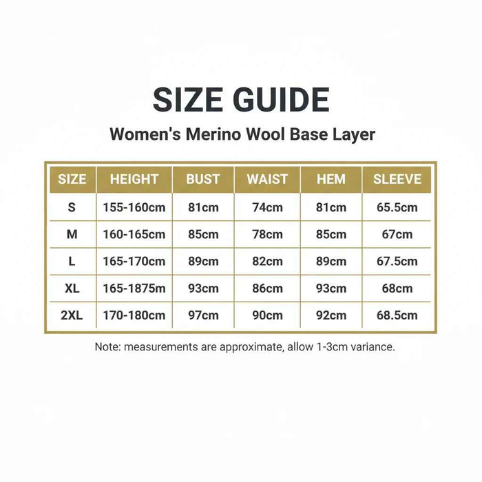 Women's Merino Wool Base Layer Top by Mead's Supply & Equipment, 180gsm, 17.5 Micron, long sleeve activewear in natural fabric.